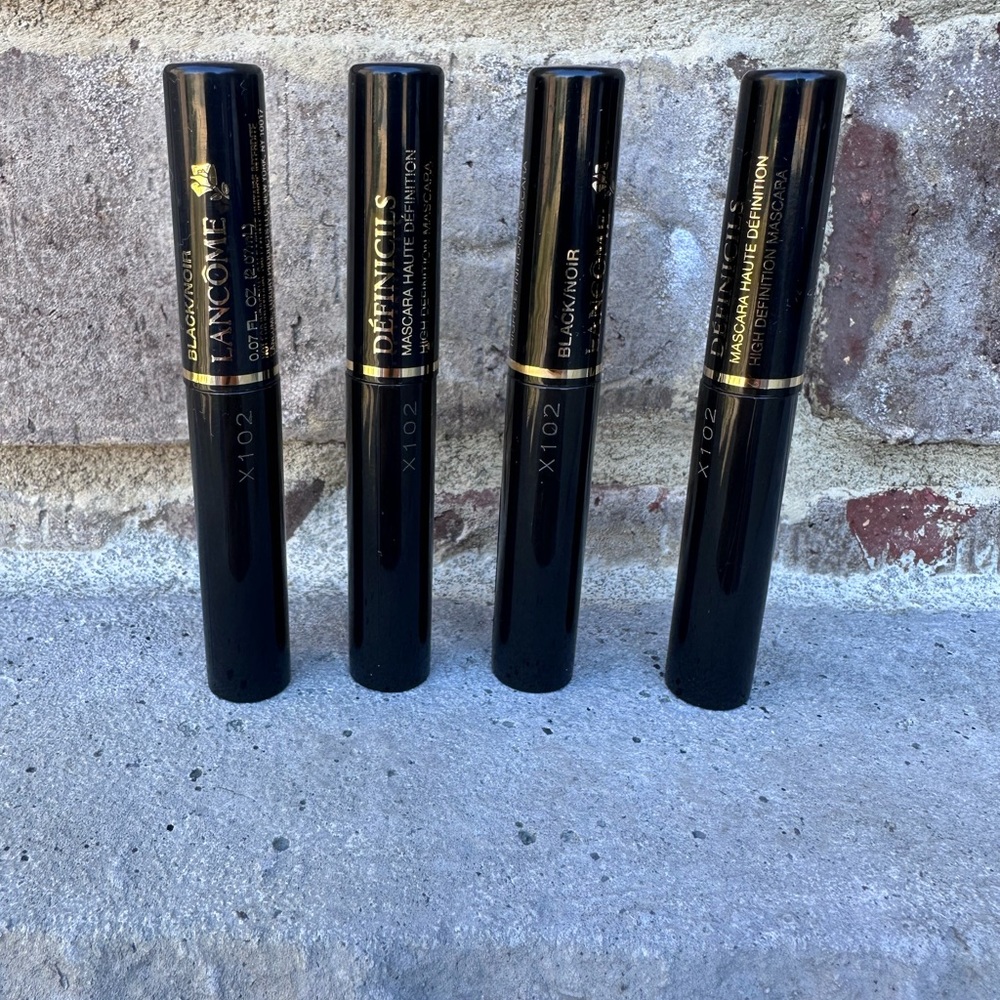 4 Lancome Definicils High-definition Mascara 01 Black /noir 0.07 Oz / 2.07 ml Ea